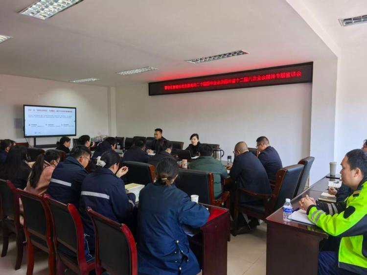 攀西公司党委委员、董事、工会主席杨素娟赴攀枝花管理处开展党的二十届四中全会和省委十二届八次全会精神专题宣讲